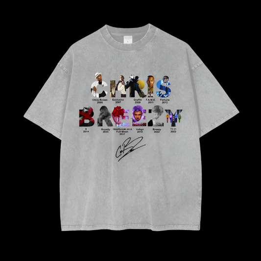 Chris Brown | Chris Breeze In Album Covers | Grey | Vintage Oversized