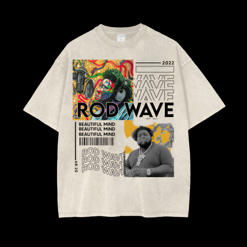 Rod Wave | Beautiful Minds 2022 | White | Vintage Oversized