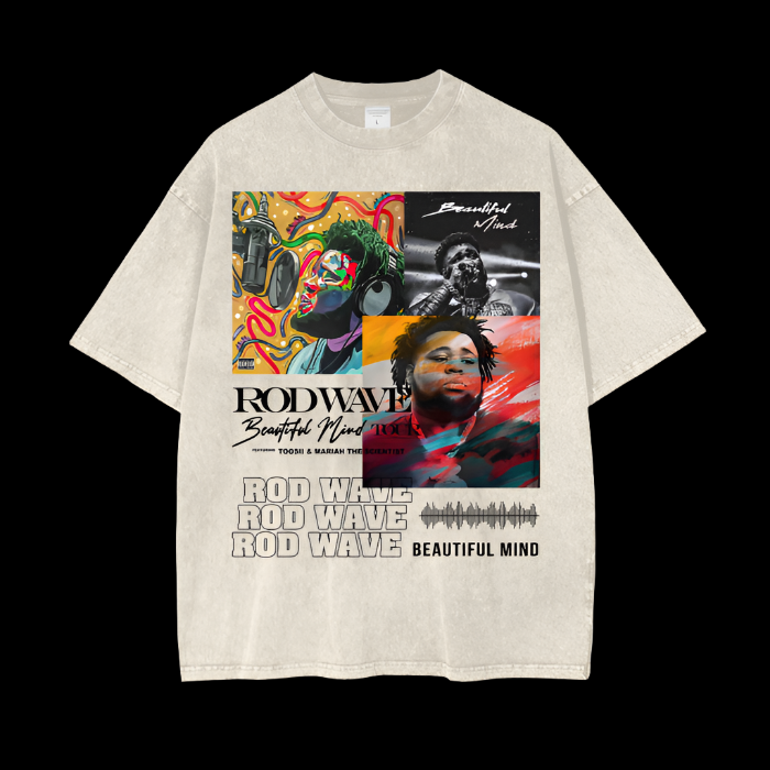 Rod Wave | Beautiful Mind Tour | Apricot | Vintage Oversized Shirt