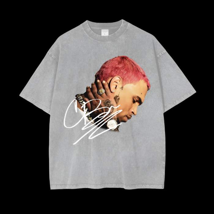Chris Brown | Pink Hair | Vintage Oversized