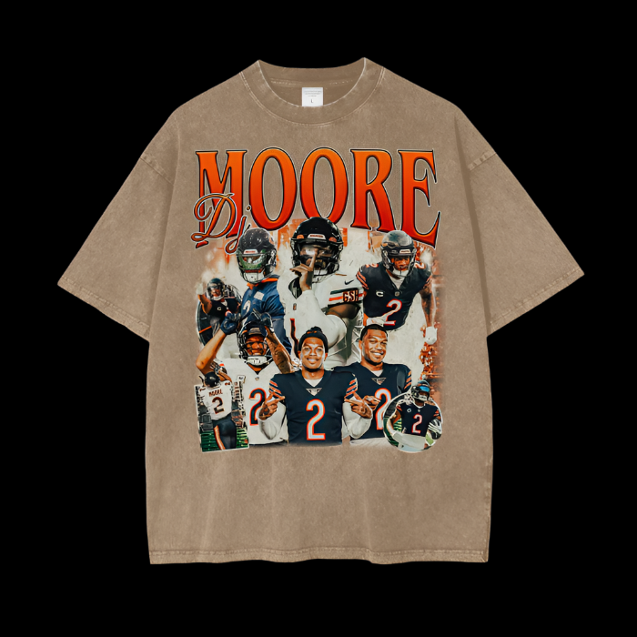DJ Moore | Chicago Bears | Tan | Vintage Oversized