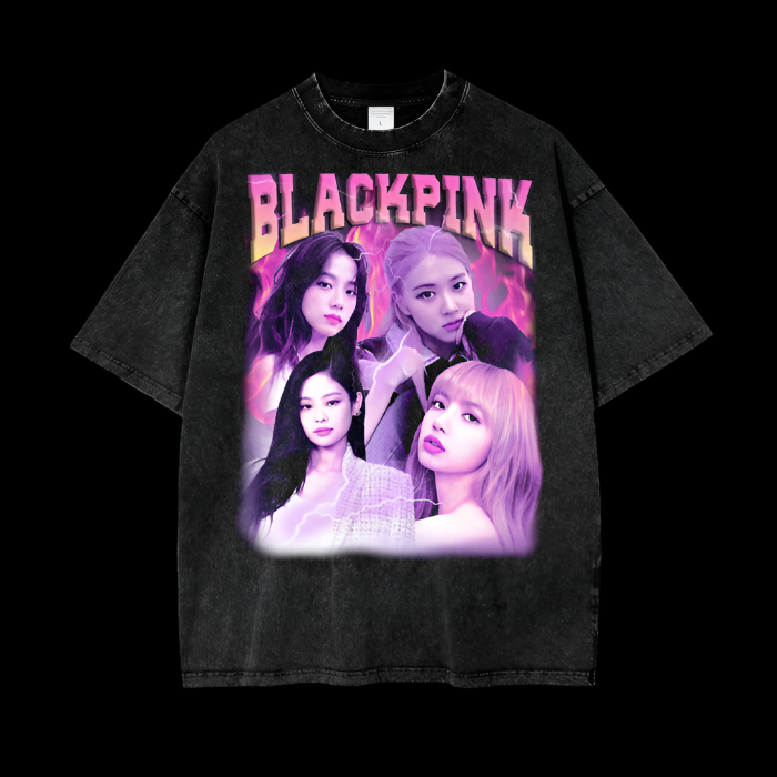 Black Pink | K-Pop | Vintage Oversized