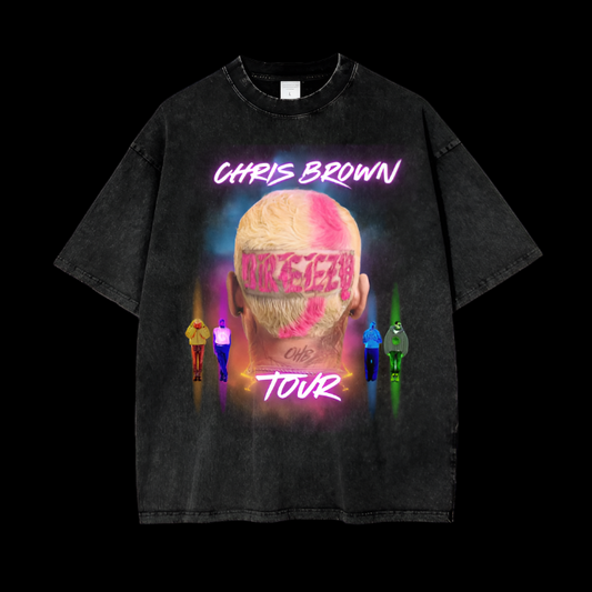 Chris Brown | Pink 11:11 Tour | Vintage Oversized