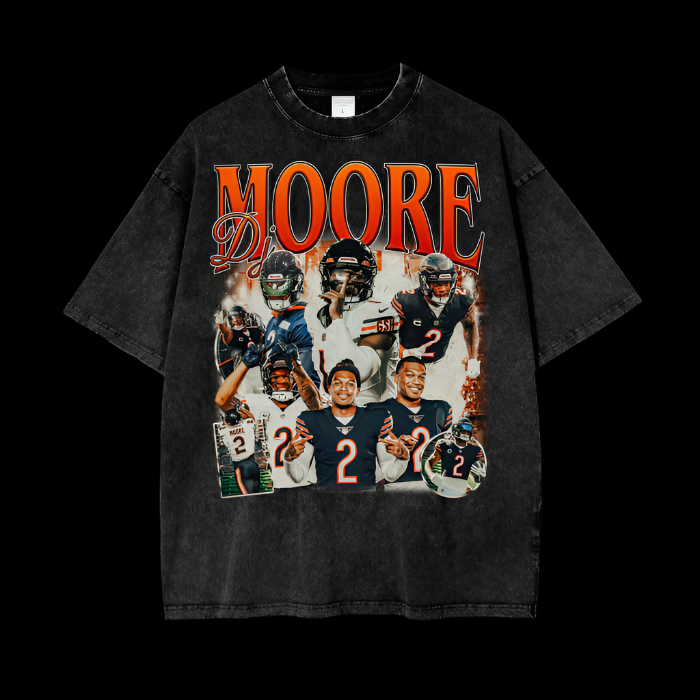 DJ Moore | Chicago Bears | Black | Vintage Oversized
